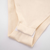 Long Sleeve Solid Bodysuit Two Piece Pants Set MXBF-Y25ST382