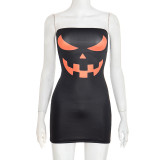 Halloween Sexy Color Block Tube Top Bodycon Dress MXBF-J25DS302