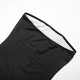 Halloween Sexy Color Block Tube Top Bodycon Dress MXBF-J25DS302