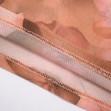 O-Neck Floral Print Long-Sleeve Top And Pants Set MXBF-J25ST289