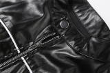 Long Sleeve Zipper Short Coat Print Jackets XEF-K25C80355