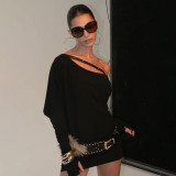 Slash Shoulder Long Sleeve Bodycon Dress GZJQ-K25D81211