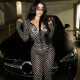 Polka Dots Print Long Sleeve Zipper Pants Suit XEF-K25S82496