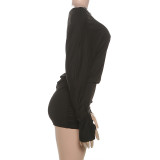 Slash Shoulder Long Sleeve Bodycon Dress GZJQ-K25D81211