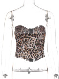 Leopard Print Irregular Tank Tops GKLK-T4416216Y