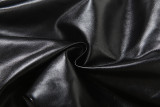 PU Leather Zipper Hooded Vest GZJQ-K25B81331