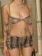 Leopard Print Lace Two Piece Skirts Set GKLK-S4415963Y