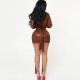 Solid Color Rib Patchwork Two Piece Skirts Set GZJQ-K25S81852