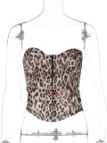 Leopard Print Irregular Tank Tops GKLK-T4416216Y
