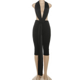 Sleeveless Halterneck Backless One Piece Outfits GZJQ-K25Q81851