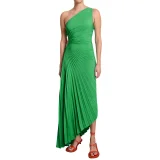 Single Shoulder Slash Neck Pleated Long Dress GTJR-RC3162