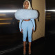 Fur Patchwork Tight Jumpsuit GZJQ-K25Q80180