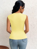 Sleeveless Solid Color Sleeveless Tops GYSQ-WCEK0740