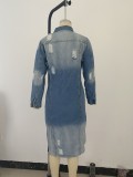 Retro Denim Long Jacket GKNF-TSC-9932