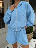 Long Sleeve Hoodies Sweatshirt Short Casual Suit GLXF-C5604