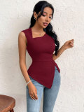 Sleeveless Solid Color Sleeveless Tops GYSQ-WCEK0740