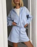 Long Sleeve Hoodies Sweatshirt Short Casual Suit GLXF-C5604