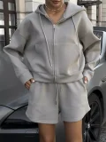 Long Sleeve Hoodies Sweatshirt Short Casual Suit GLXF-C5604