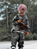 Kids Boys Camouflage Print Two Piece Pants Set GYMF-YM078