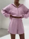 Long Sleeve Hoodies Sweatshirt Short Casual Suit GLXF-C5604