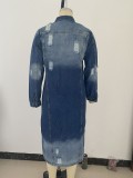 Retro Denim Long Jacket GKNF-TSC-9932