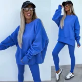 Solid Color Long Sleeve Sweatshirt Pants Suit GLXF-M60040