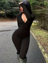 Long Sleeve V Neck Sport Jumpsuit GFJF-P500