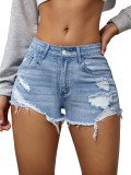 Fashion Denim Holes Shorts GKNF-KM-241217