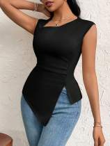 Sleeveless Solid Color Sleeveless Tops GYSQ-WCEK0740
