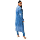 Retro Denim Long Jacket GKNF-TSC-9932
