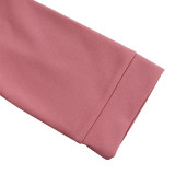 Plus Size Blazer Neck Solid Color Pleated Midi Dress GMLF-3291