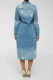 Retro Denim Long Jacket GKNF-TSC-9932
