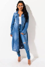 Retro Denim Long Jacket GKNF-TSC-9932