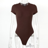 Solid Color Short Sleeve Bodysuit GZJF-ZJ2217