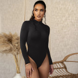 Long Sleeve Zipper Bodysuit GZJF-ZJ2834
