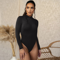 Long Sleeve Zipper Bodysuit GZJF-ZJ2834