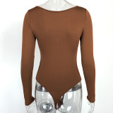 Long Sleeve Square Neck Bodysuit GZJF-ZJ2835