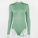 Long Sleeve Zipper Bodysuit GZJF-ZJ2834