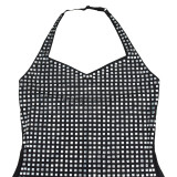 Hot Drill Halterneck Mini Dress GFYX-7179