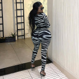 Hollow Out Patchwork Bodysuit Two Piece Pants Set MXBF-J25ST306