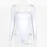 Long Sleeve Square Neck Bodysuit GZJF-ZJ2835