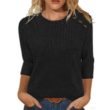Solid Coloar O Neck T Shirt GYZY-6689