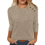 Solid Coloar O Neck T Shirt GYZY-6689
