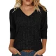 Long Sleeve V Neck T Shirt GYZY-6683