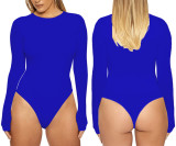 Long Sleeve Solid Color Skinny Bodysuit GZJF-ZJ1202