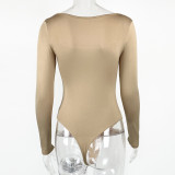 Long Sleeve Square Neck Bodysuit GZJF-ZJ2835