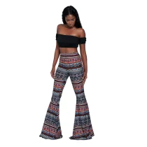 Print Casual Flare Pants GXYF-2192