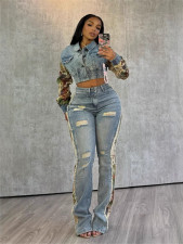 Print Color Fashion Denim Coats YRST-T197
