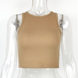 Sleeveless Solid Color Tank Tops GZJF-ZJ2503