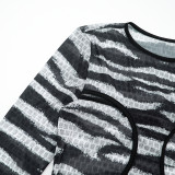 Hollow Out Patchwork Bodysuit Two Piece Pants Set MXBF-J25ST306